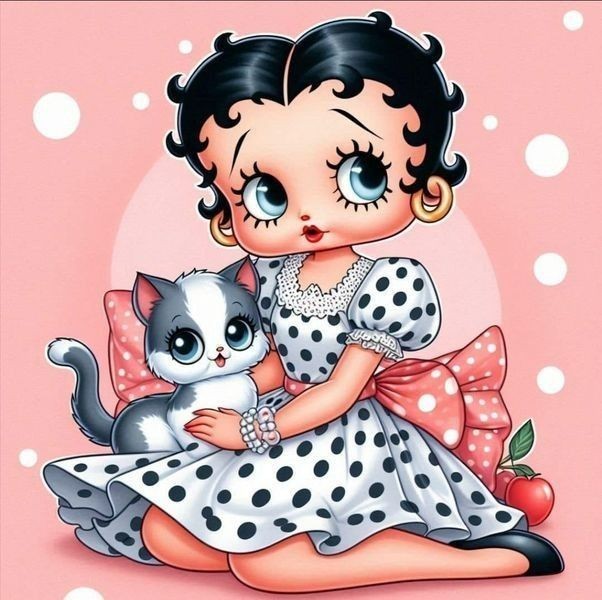 Kitty and Betty Boop Sticker Decal Laptop Wall Mirror Tumblr Locker