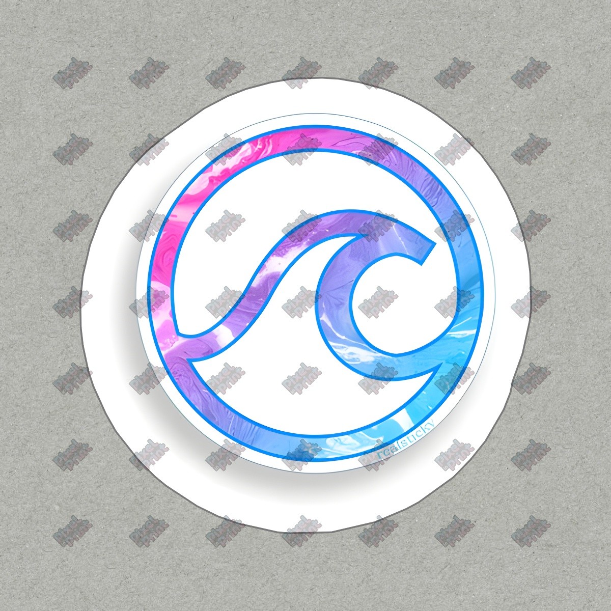 Vibrant Wave Vinyl Sticker Ocean Inspired Decal Perfect for Laptops, #112177