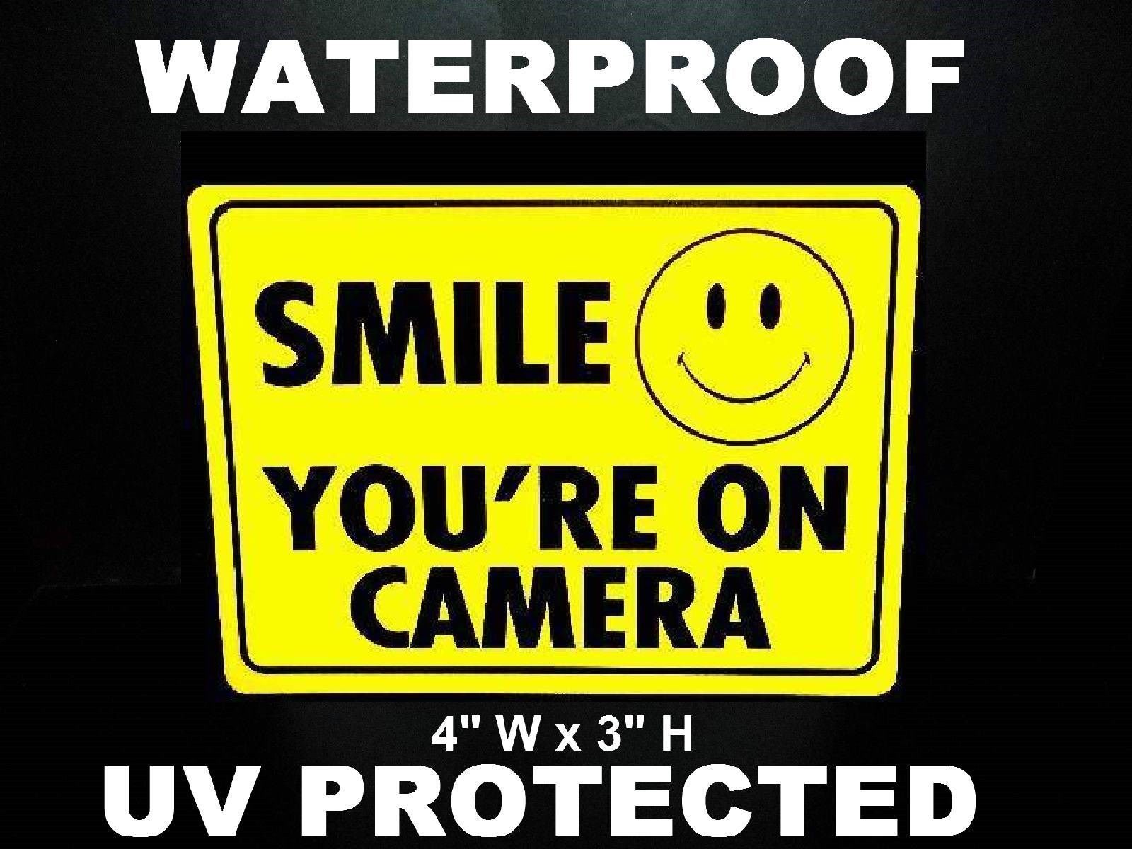 SECURITY WARNING STICKER YELLOW SIGN VIDEO SURVEILLANCE SYSTEM IN USE HOME STORE