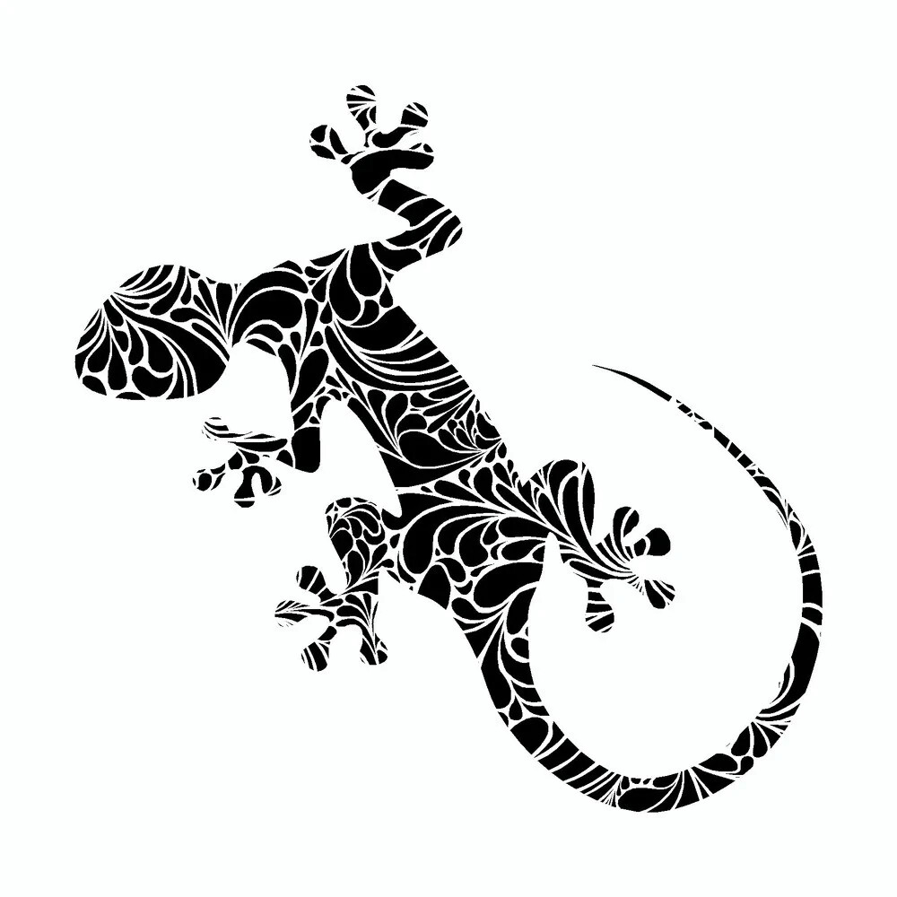 Assorted Lizard Gecko Reptile Tribal Art Vinyl Car Decal Sticker