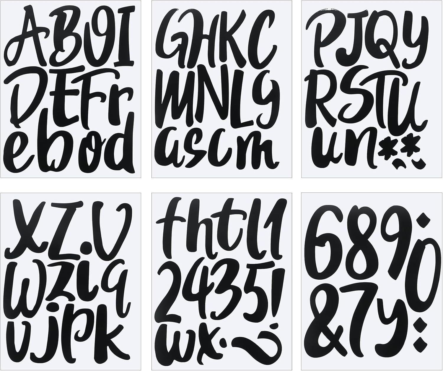 Large Vinyl Letters Set – Self Adhesive, 6 Inch, 576 Pieces