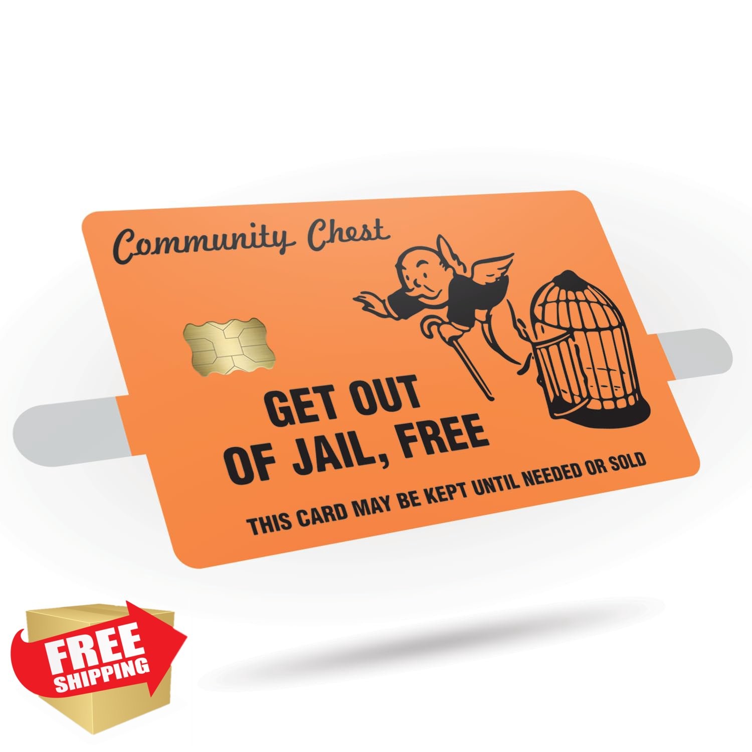 Get Out of Jail Free Card Sticker 3pk Debit Card Skin Vinyl
