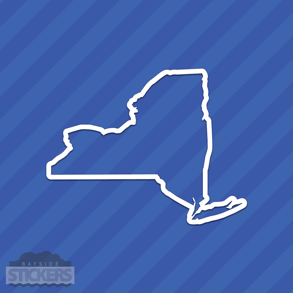 New York NY State Outline Vinyl Decal Sticker