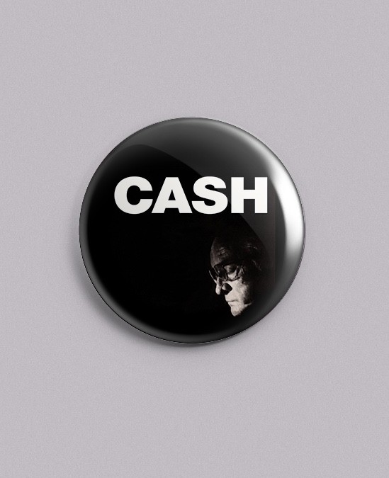 Johnny Cash – Pin, Badge, Button – – 1.25″ – Country Music, American Recordings