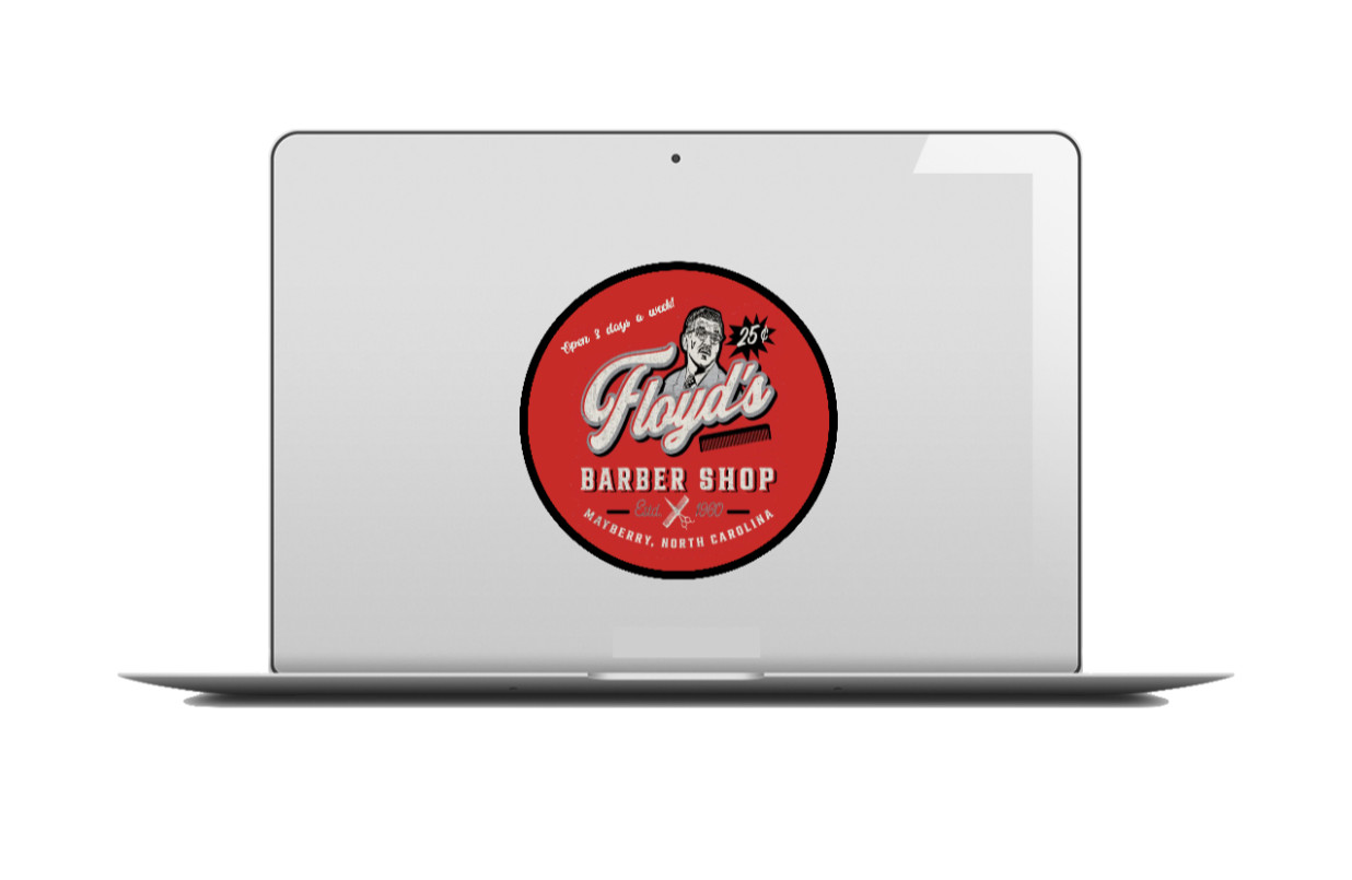 Andy Griffith Show (Floyd’s Barber Shop) – 4″ Handmade Vinyl Decal Vehicle Decor