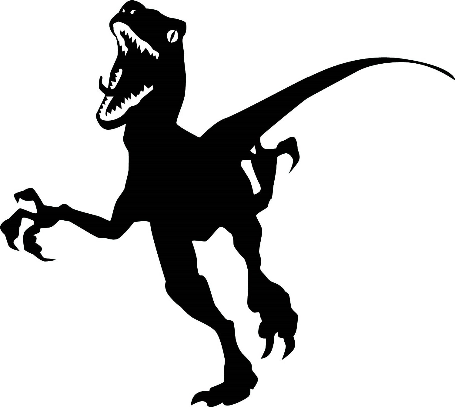 Dinosaur Velociraptor 5, Jurassic Period 4-21″ wide Die Cut Vinyl Decal Sticker