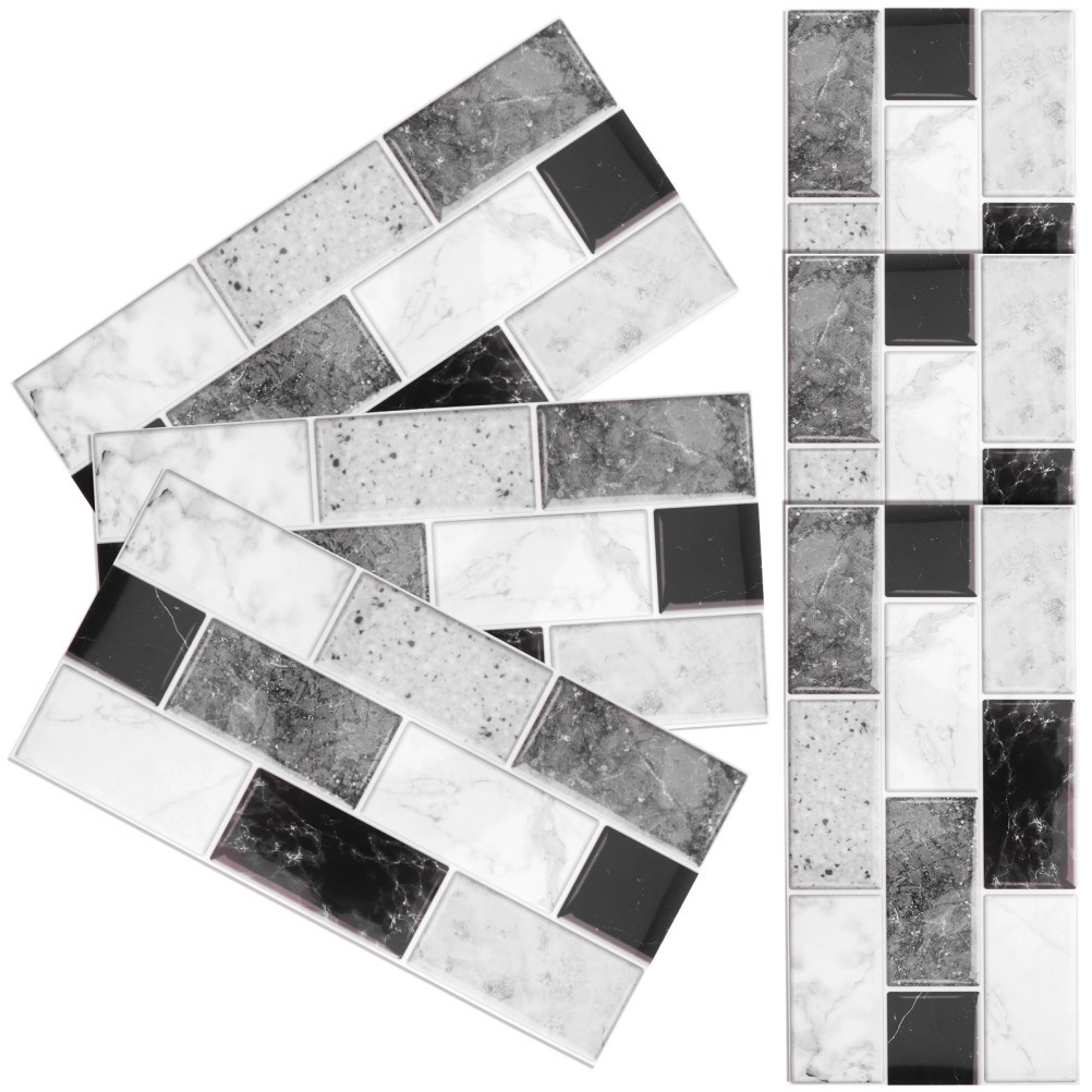 Bathroom Backsplash Stick on Tiles PVC Material Self Adhesive Wall Decoration
