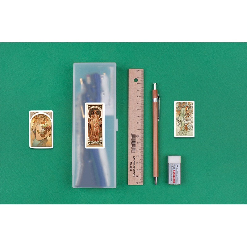 90pcs Alphonse Mucha Stickers, Monet Van Gogh Famous Painting Stickers, #002080