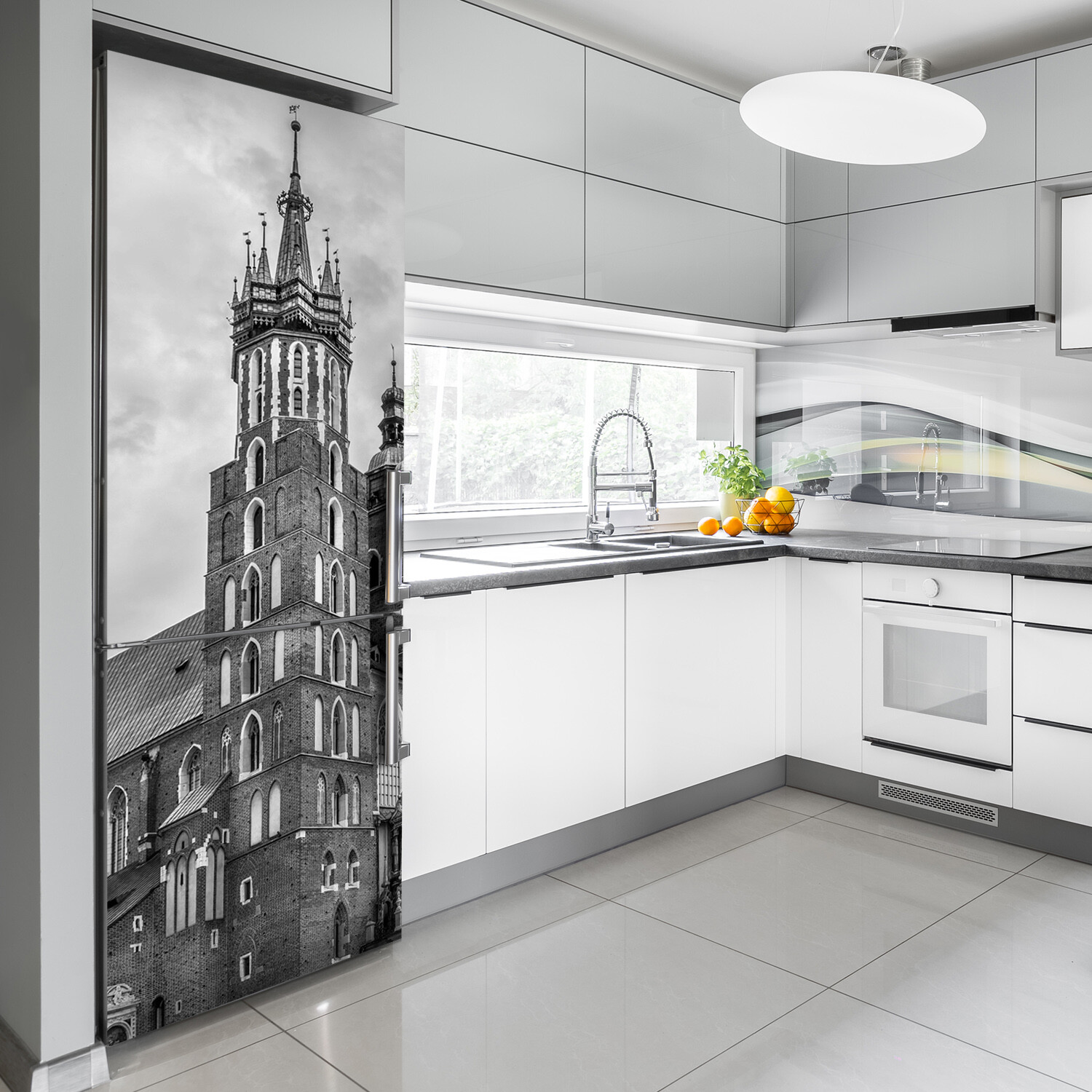 Magnet Sticker Refrigerator removable Architecture Cracow, Poland
