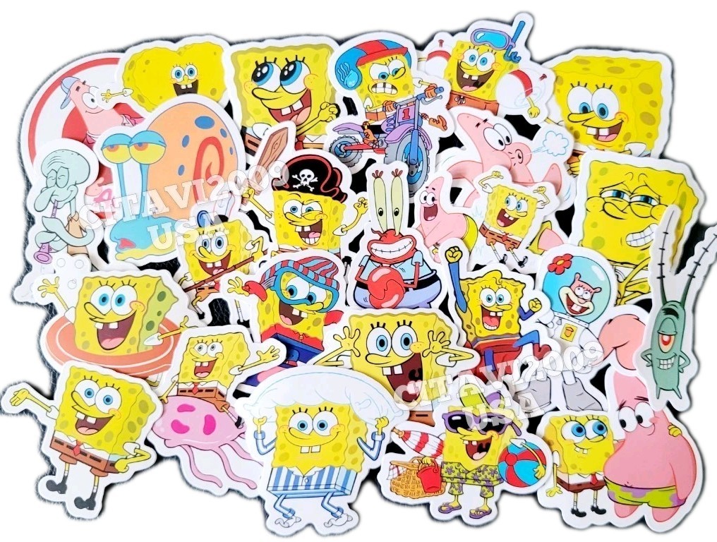 SpongeBob SquarePants STICKERS 25PCS. PATRICK STAR MR. CRABS SANDY SQUIDWARD #2