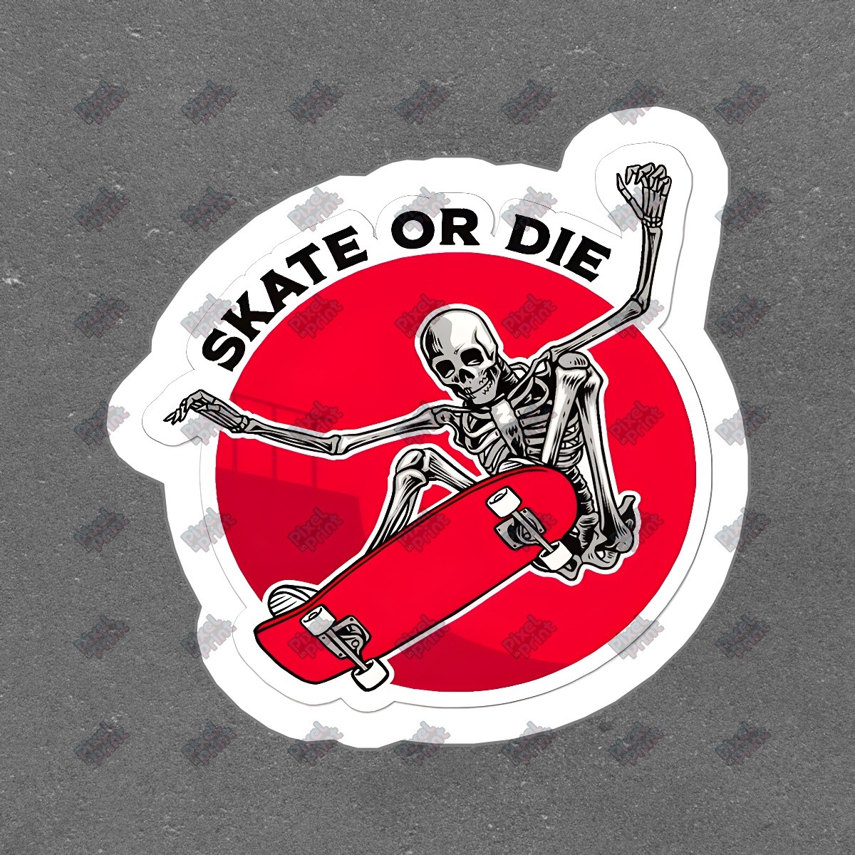 Skate or Die Skeleton Vinyl Sticker Decal Perfect for Skateboard #600486