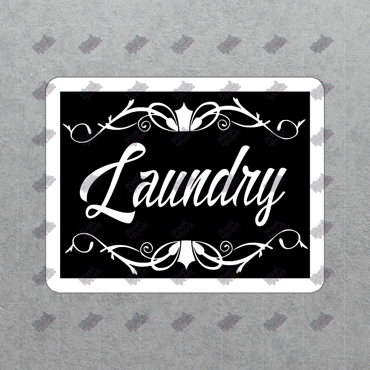 Decorative Vinyl Laundry Sticker Elegant Wall Decal for Home #710669