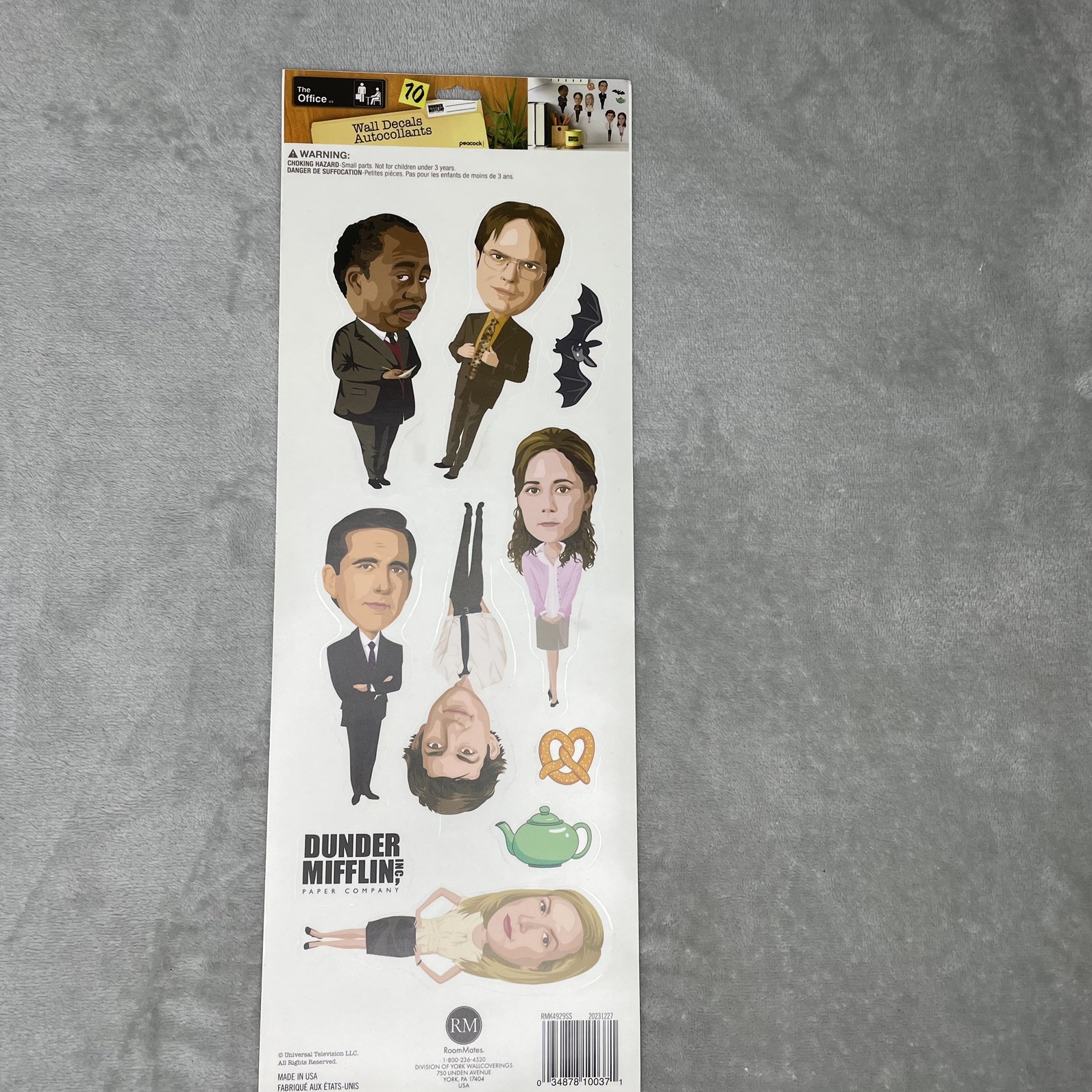 THE OFFICE 10 Wall Decals Removable & Repositional 5” Fat Head Stickers NEW