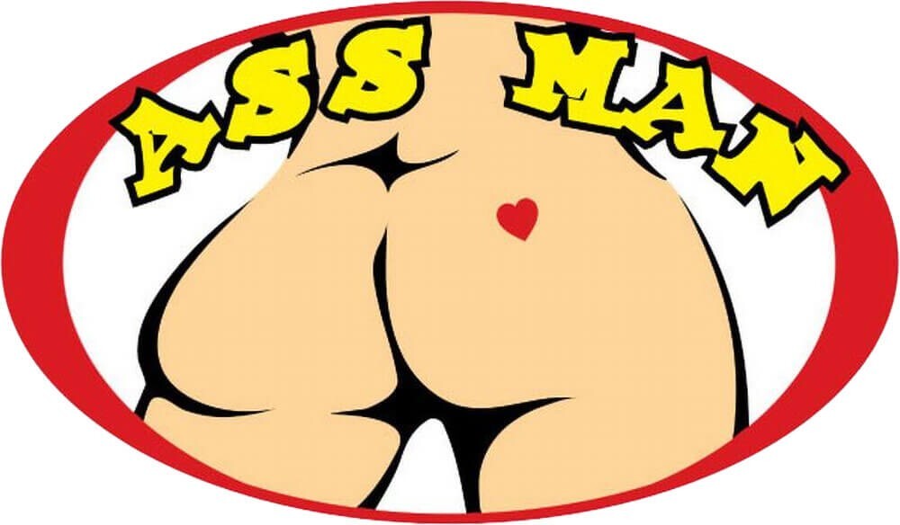 Ass Man – 3″ X 5″ – Sticker