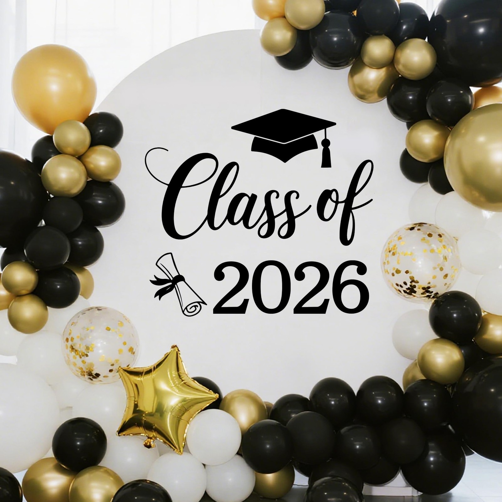 Class of 2026 Wall Decal Class of 2026 Decal for Balloon Arch Backdrop We are…