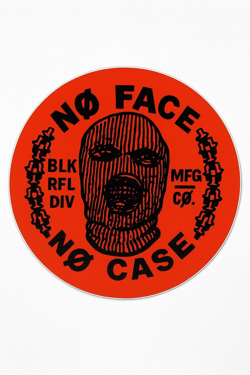 No Face No Case | Street Code | 3″ Vinyl Slap Sticker