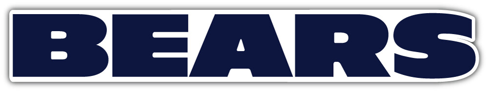 Chicago Bears NFL Sport Car Bumper Sticker Decal ”SIZES”