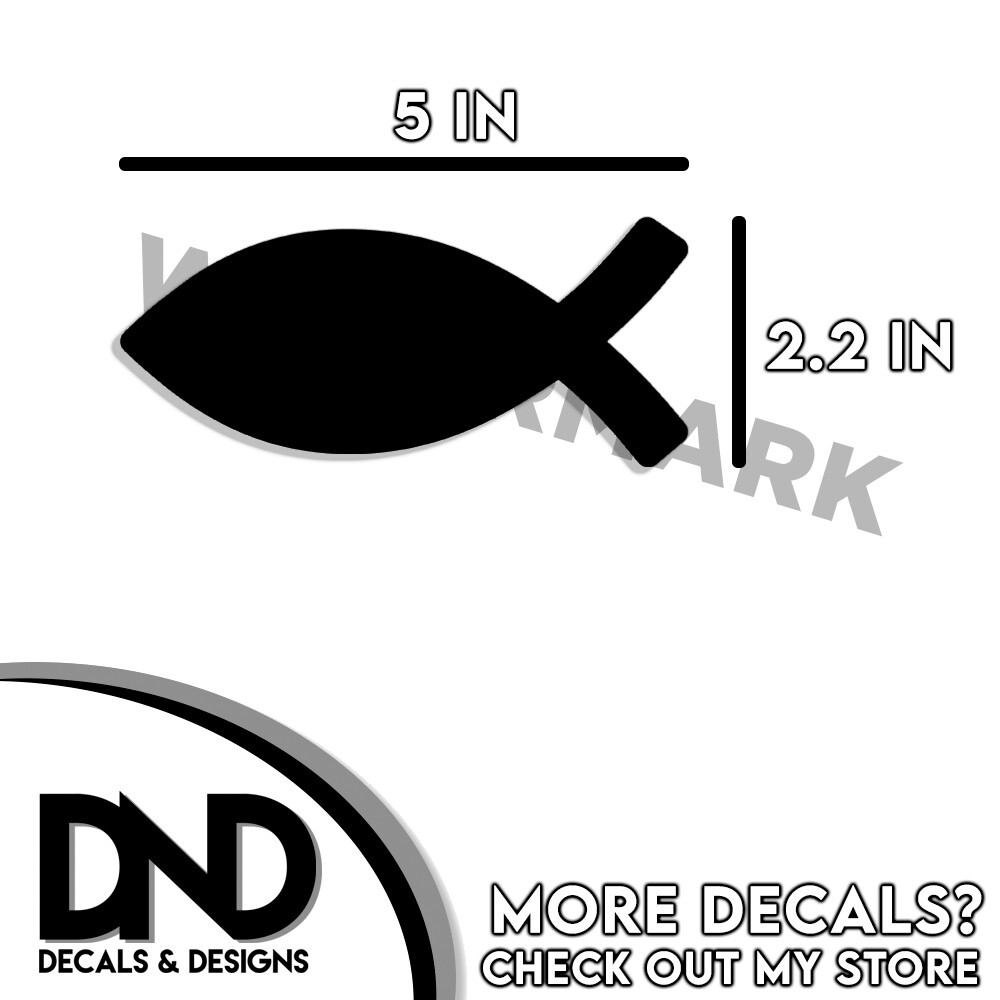Vampire FISH Funny Vinyl Decal Sticker Dracula Truck Ichthys 2 Pack 5″ Wide