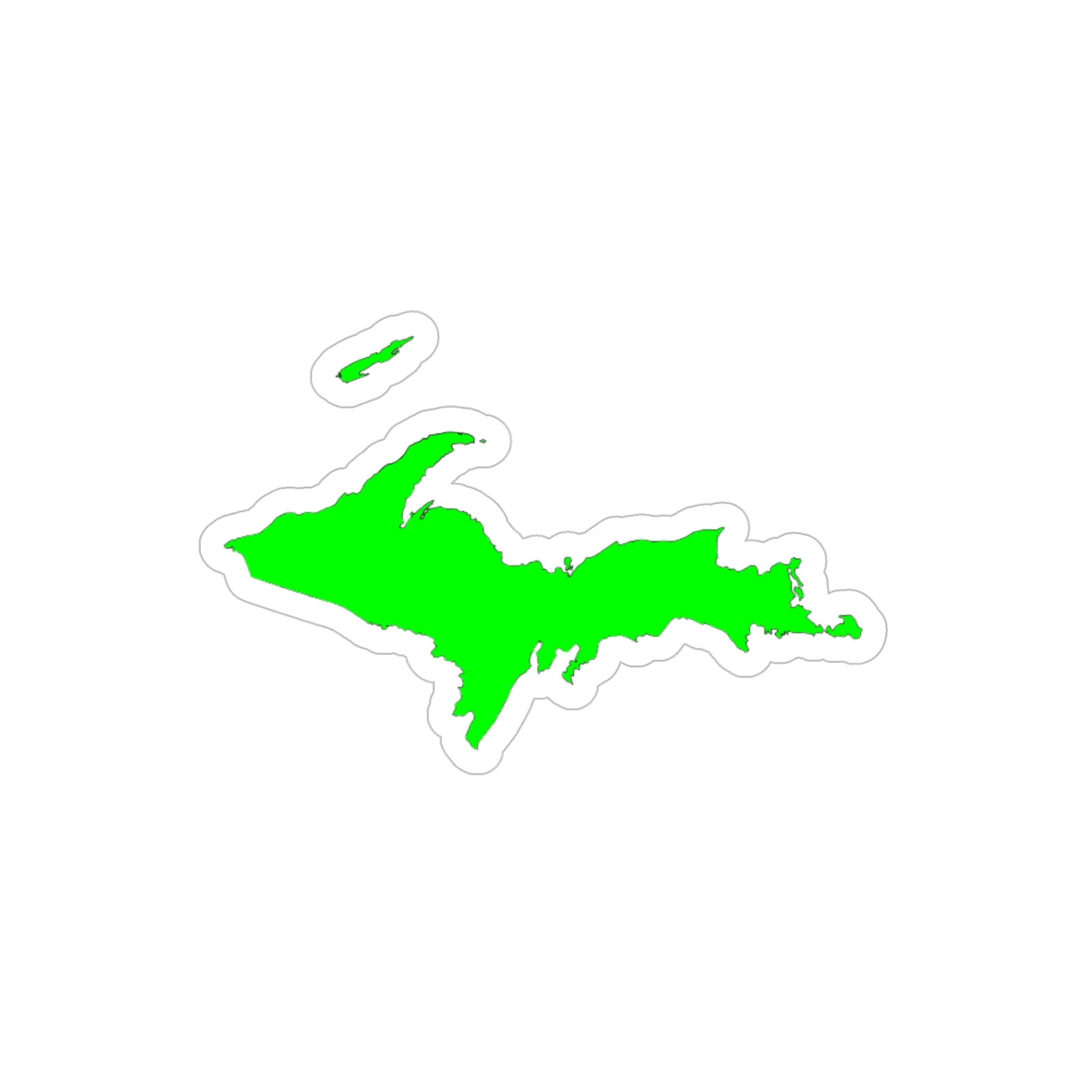 Die-Cut Outdoor Sticker – Green Upper Peninsula