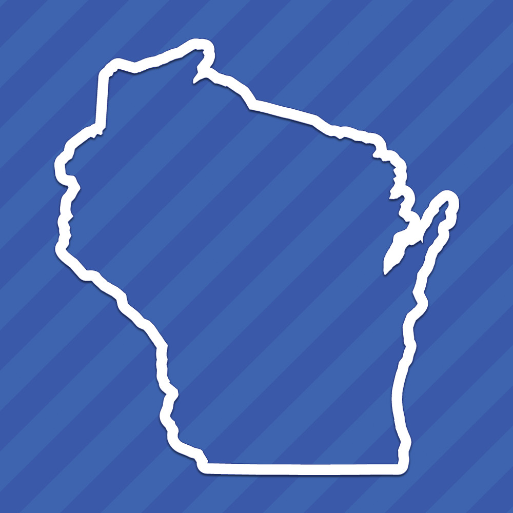Wisconsin WI State Outline Vinyl Decal Sticker