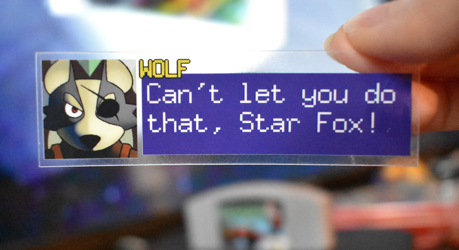 Transparent Star Fox Wolf Vinyl Sticker