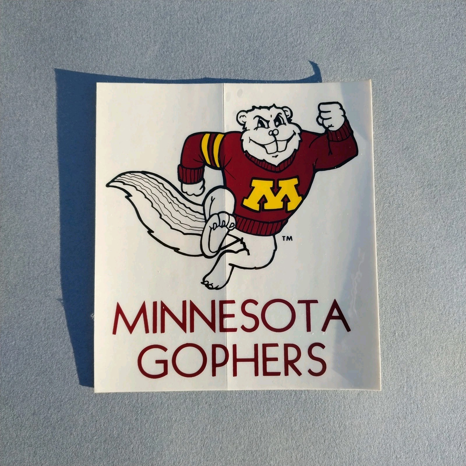 Minnesota MN Gophers Transparent Sticker Decal Vintage 3 3/4″x4″