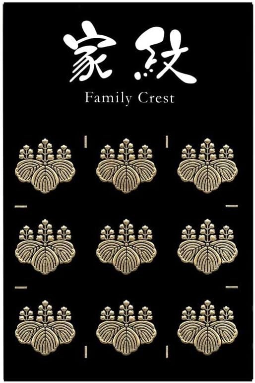 Japanese Kamon Family Crest Makie Transfer Decal Sticker 57Paulownia 9p 0.6in