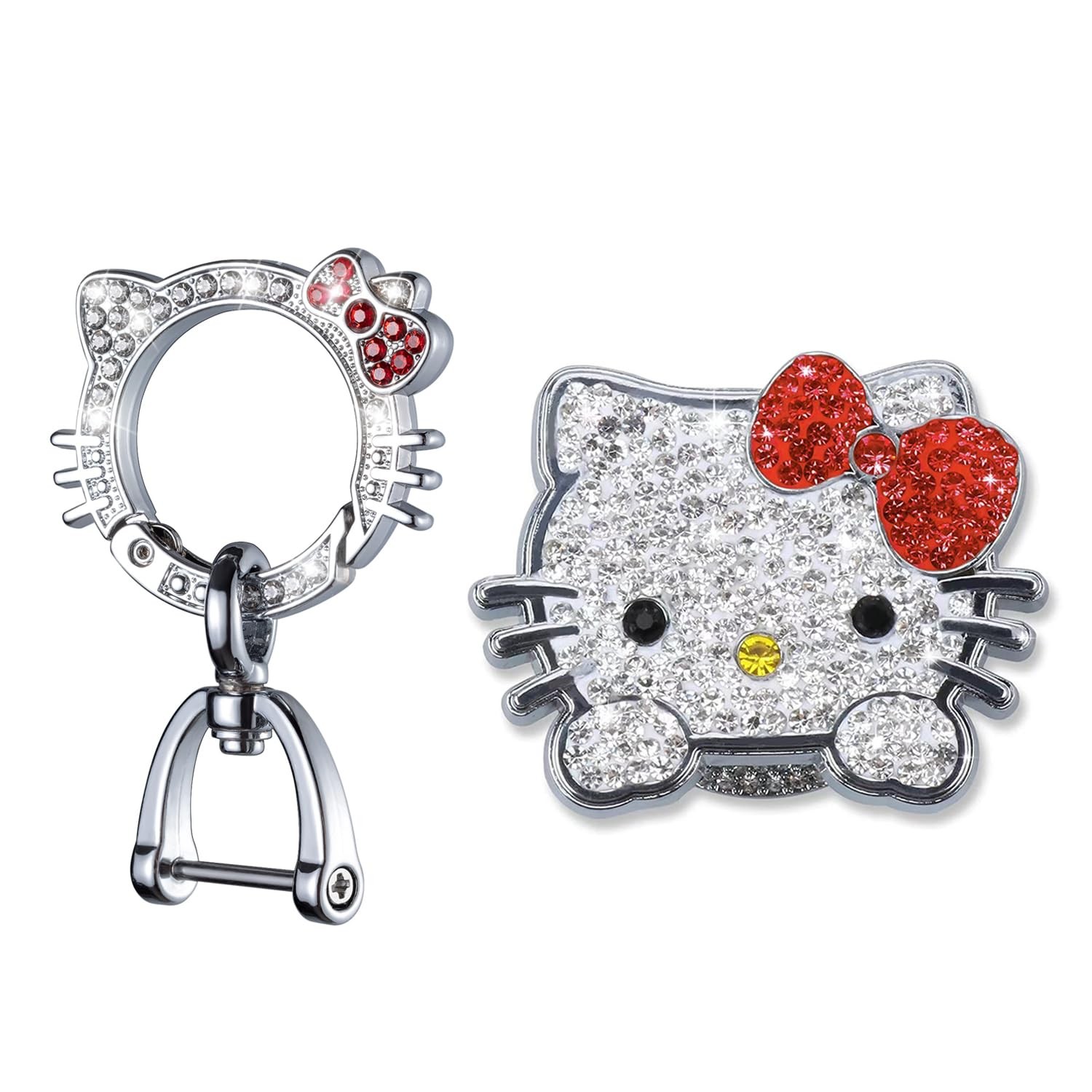 2 Pcs Bling Car Interior Accessories, Rhinestone Push to Start Button Cover w…
