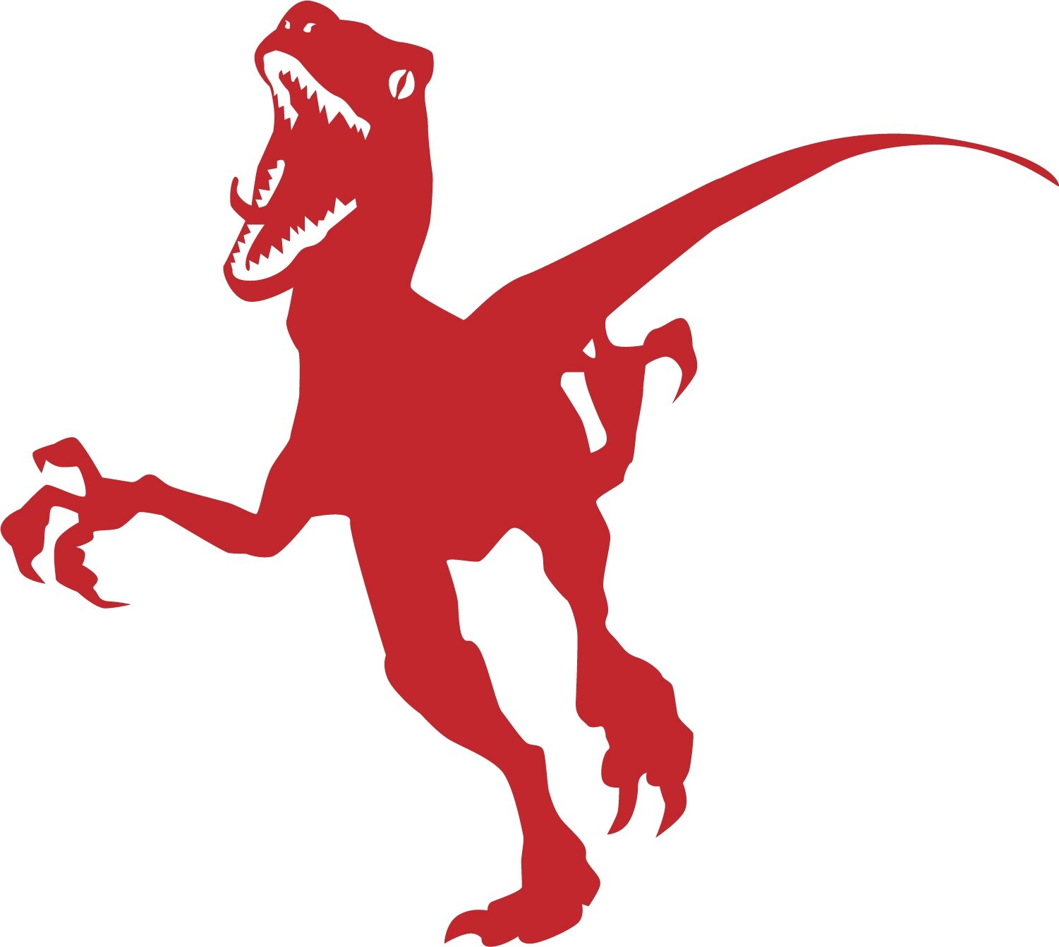 Dinosaur Velociraptor 5, Jurassic Period 4-21″ wide Die Cut Vinyl Decal Sticker