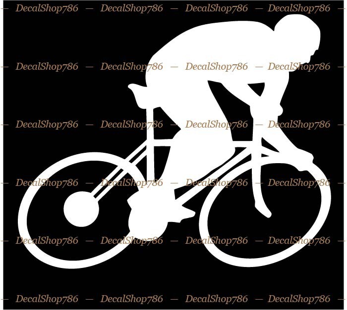 Cycling Silhouette I – Outdoor Sports – Vinyl Die-Cut Peel N’ Stick Decals