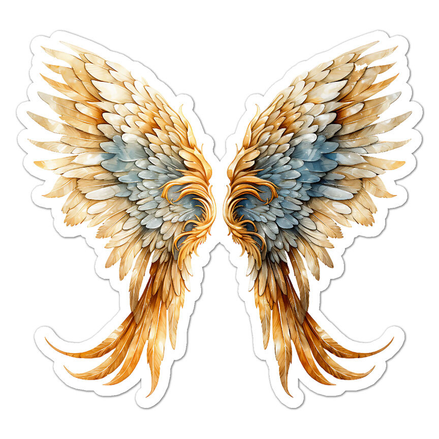Angel Wings, Vinyl Decal Sticker, Indoor Outdoor, 3 Sizes, #9656
