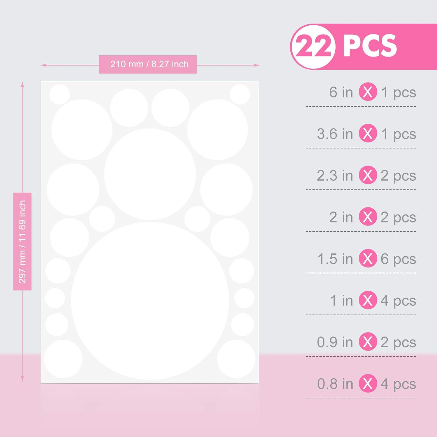264 Pcs Polka Dot Wall Decals for Classroom Decor Kids Circle Wall