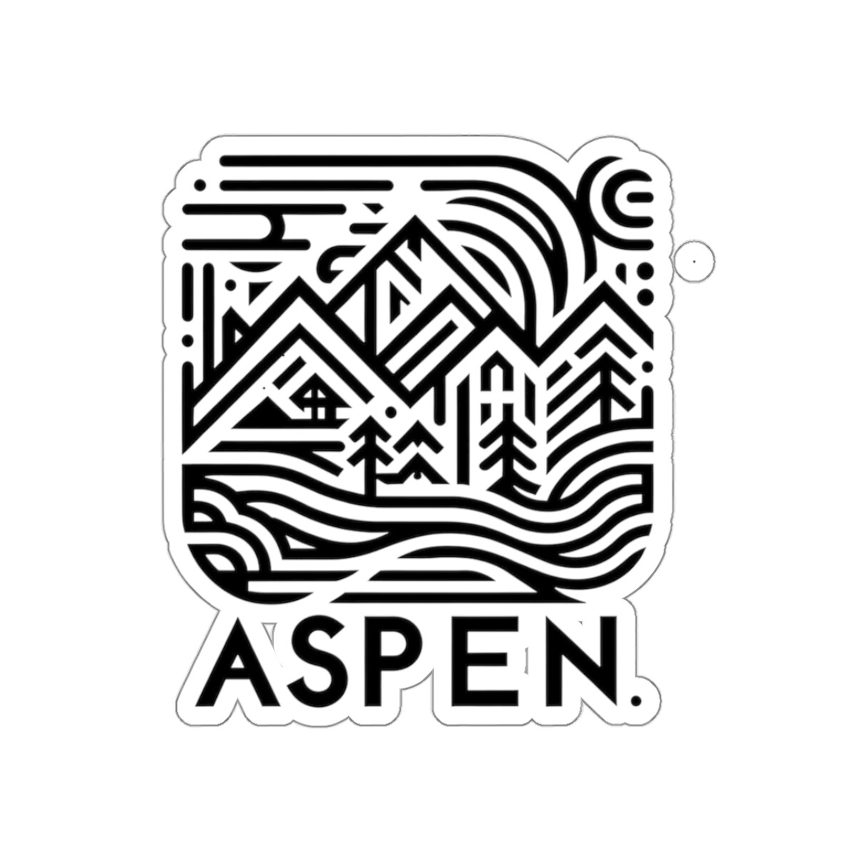 Aspen Colorado Sticker Ski Snow Mountain Winter Snowboard Cabin Resort Travel
