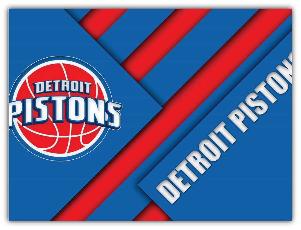 Detroit Pistons NBA Basketball Car Bumper Sticker Decal “SIZES” ID:5