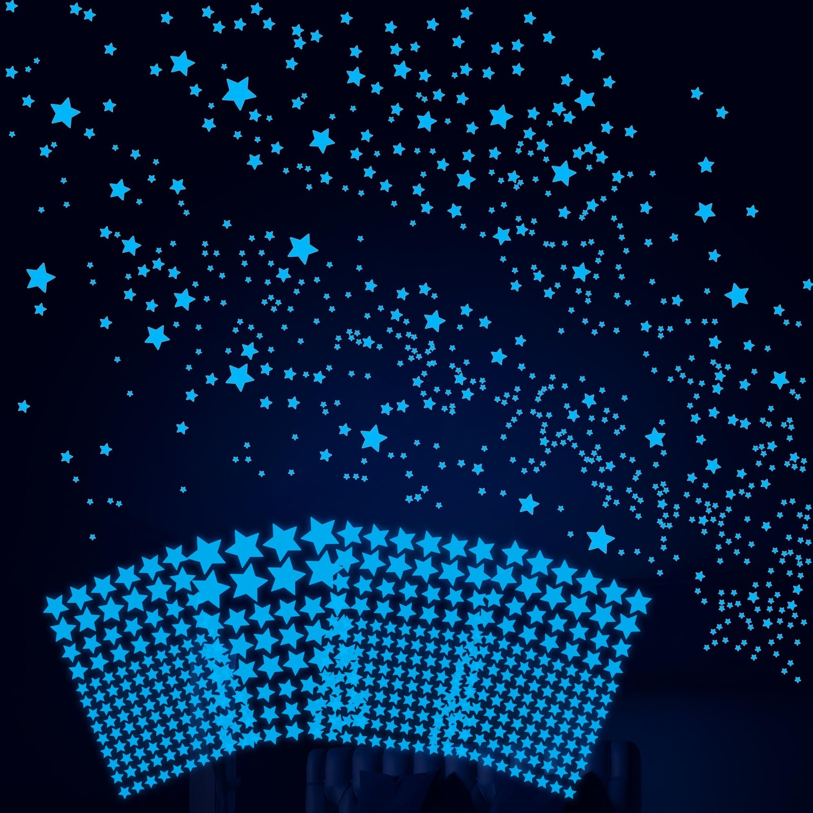 421Pcs Glow in The Dark Stars Ceiling Stars Glow in Dark Space Planet Univers…