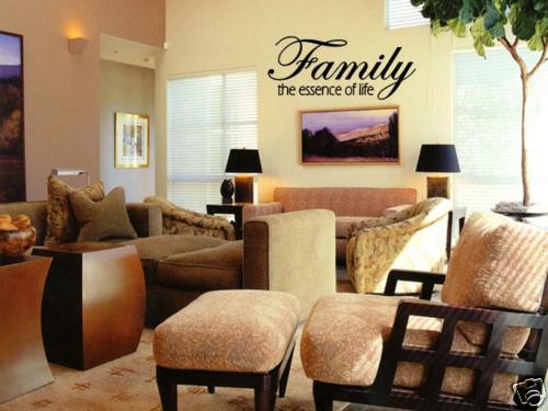 FAMILY ESSENCE OF LIFE Wall Art Vinyl Decal Quote 36″