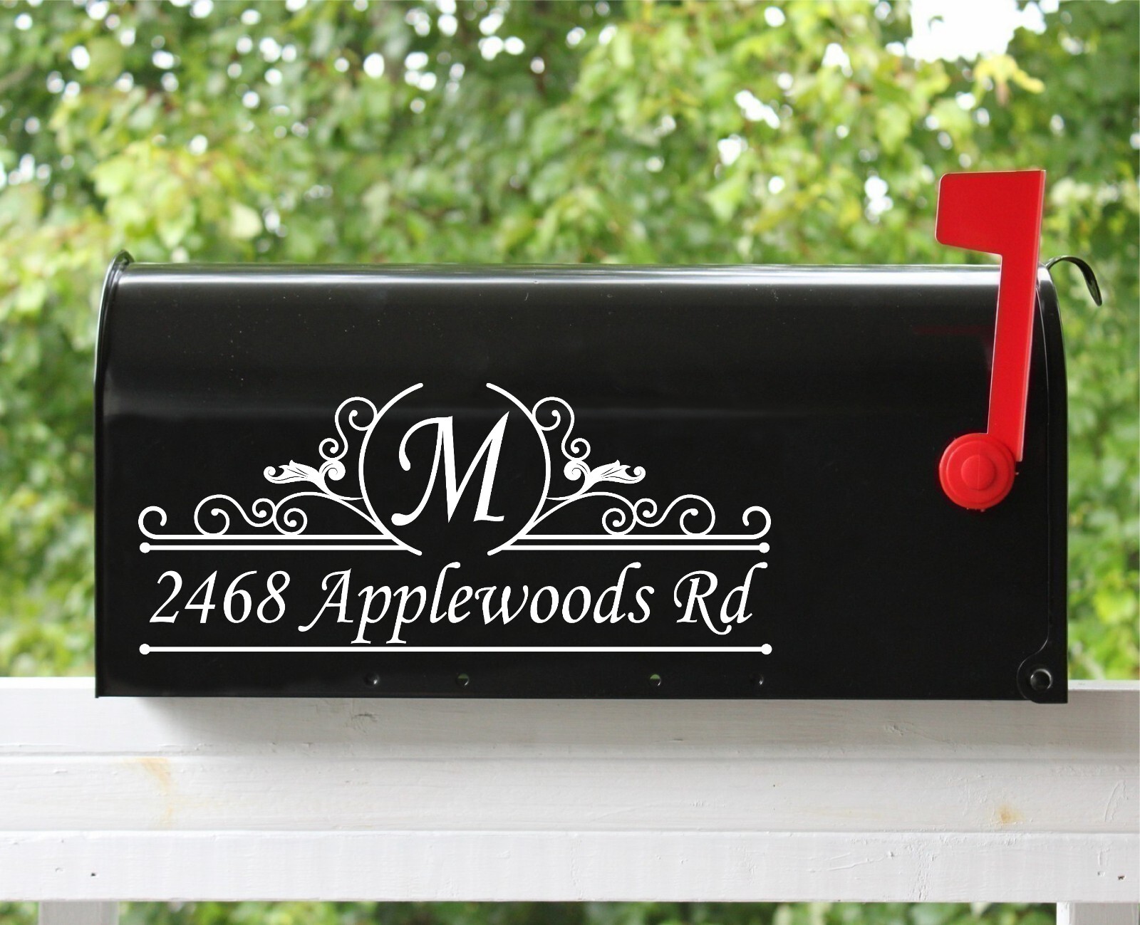 Set of 2 – 11″x4.75″ Custom Mailbox Decals Sticker Street Numbers, Many Fonts 08