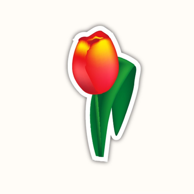 Tulip Flower Vinyl Stickers Beautiful Floral Waterproof Decal Car Laptop Bottle