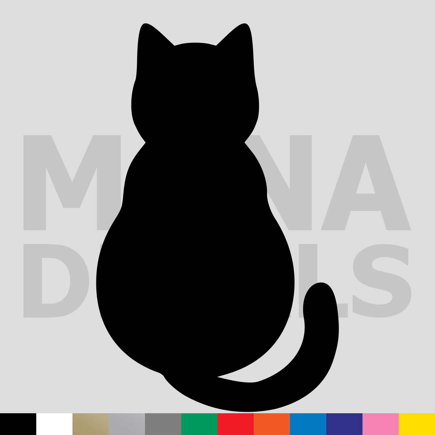 Cat Vinyl Die Cut Decal Sticker – Silhouette Outline Pet Animal Kitten