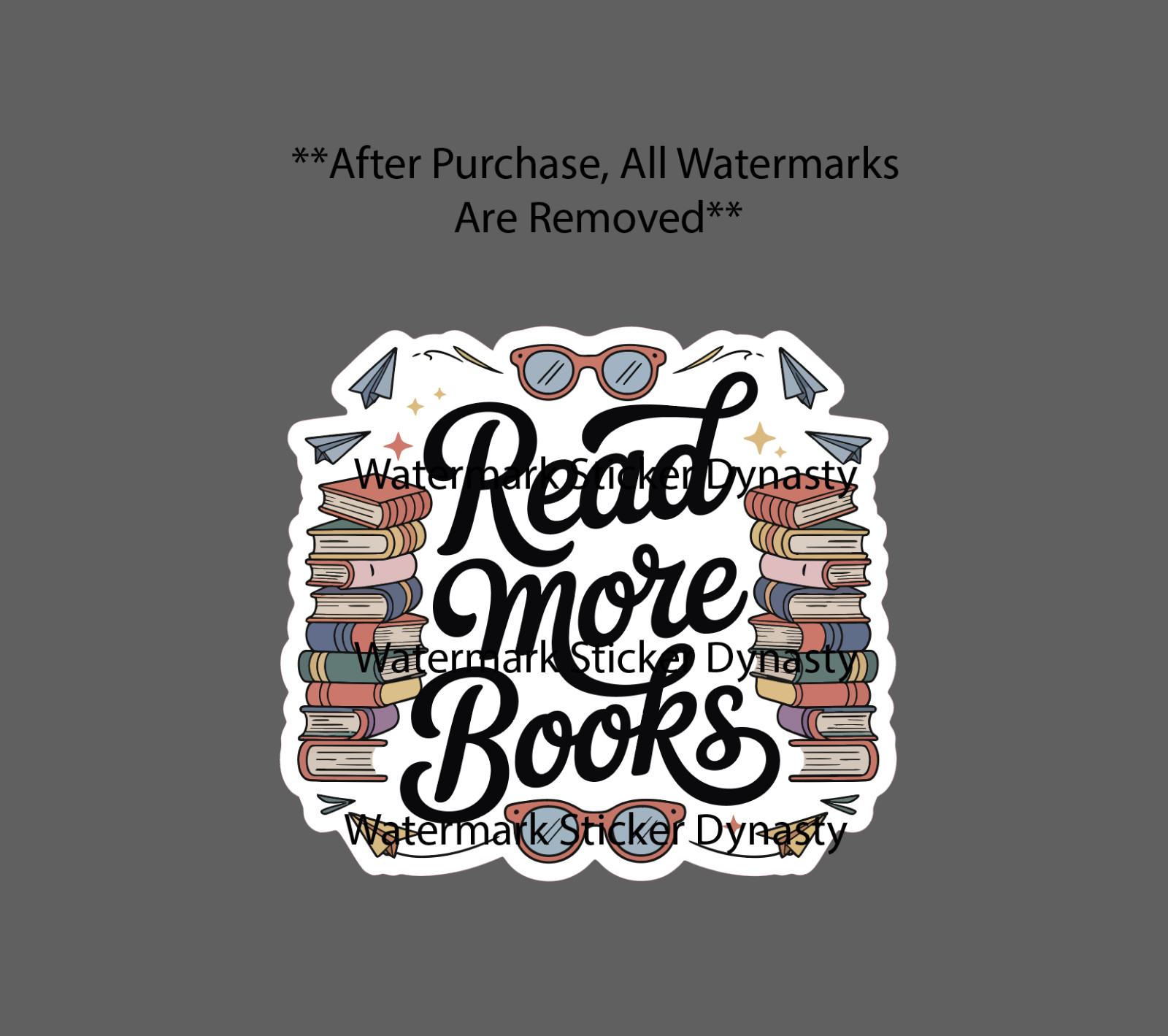 Read More Books Sticker Waterproof Decal Reader Reading Novel Romance Gift NEW