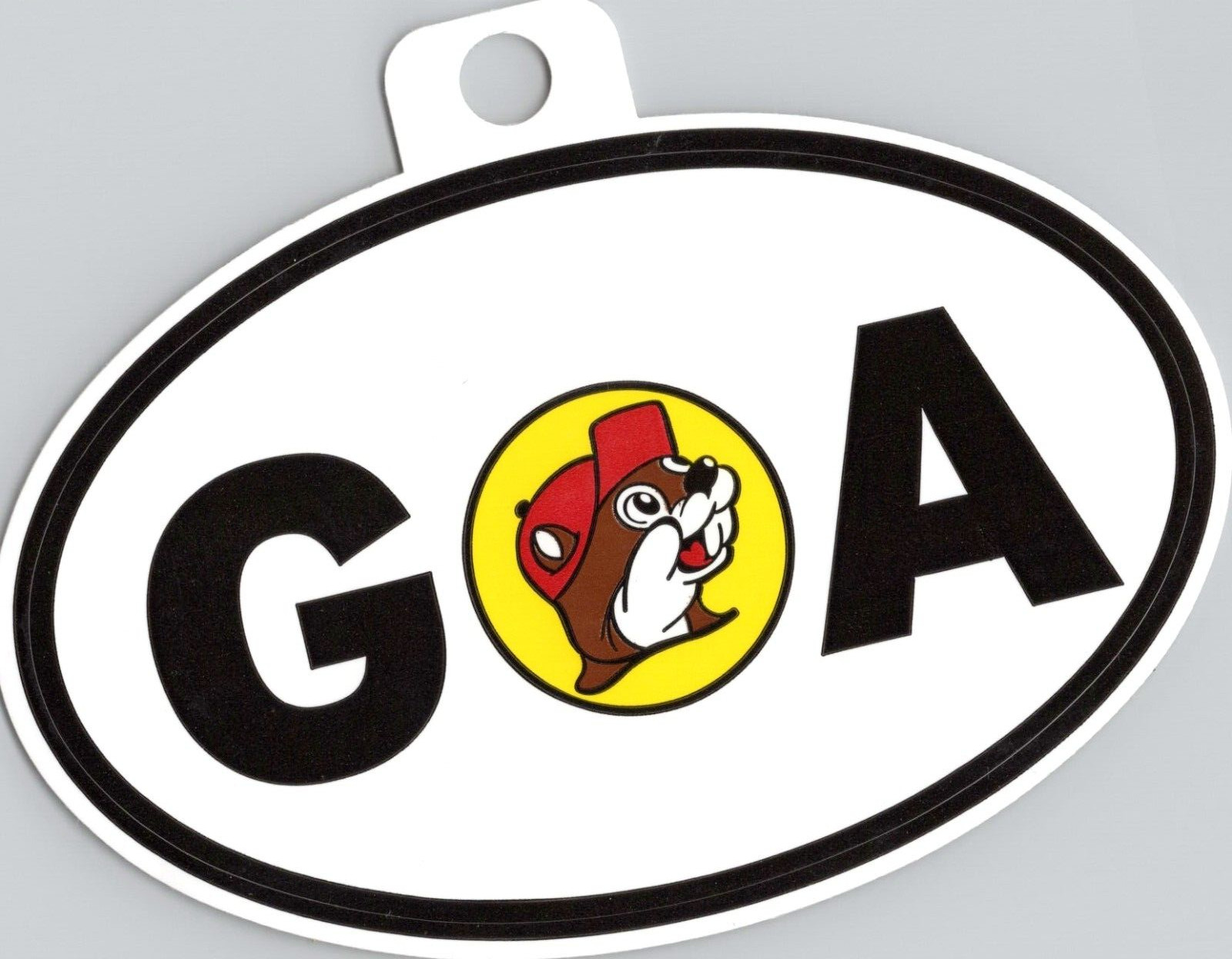 Buc-ee’s Georgia Small Oval Sticker Advertising Logo – Logo GA – 2.75 x 4.25