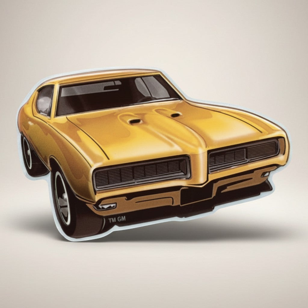 Pontiac 1968 Embossed Metal Magnet