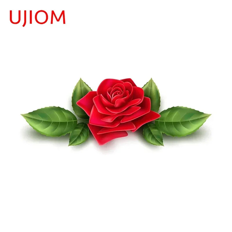UJIOM Red Roses Flowers Wall Stickers Home Furniture Living Room Decor Vinyl