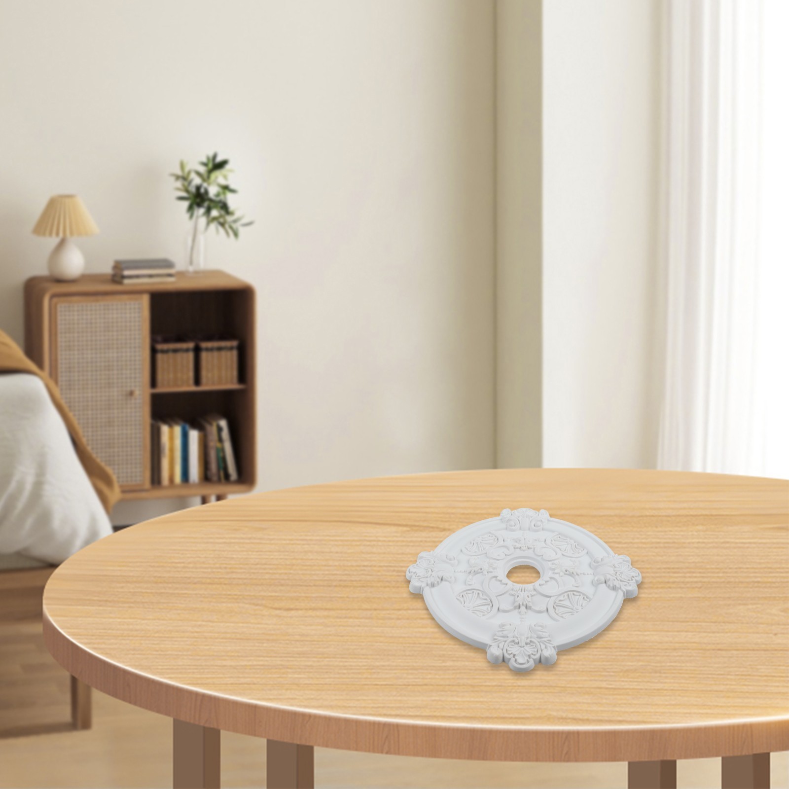 Minimalist Circular Lamp Panel PU Design for Various Lighting Fixtures