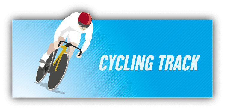 Cycling Track Olympic Sport Car Bumper Sticker Decal