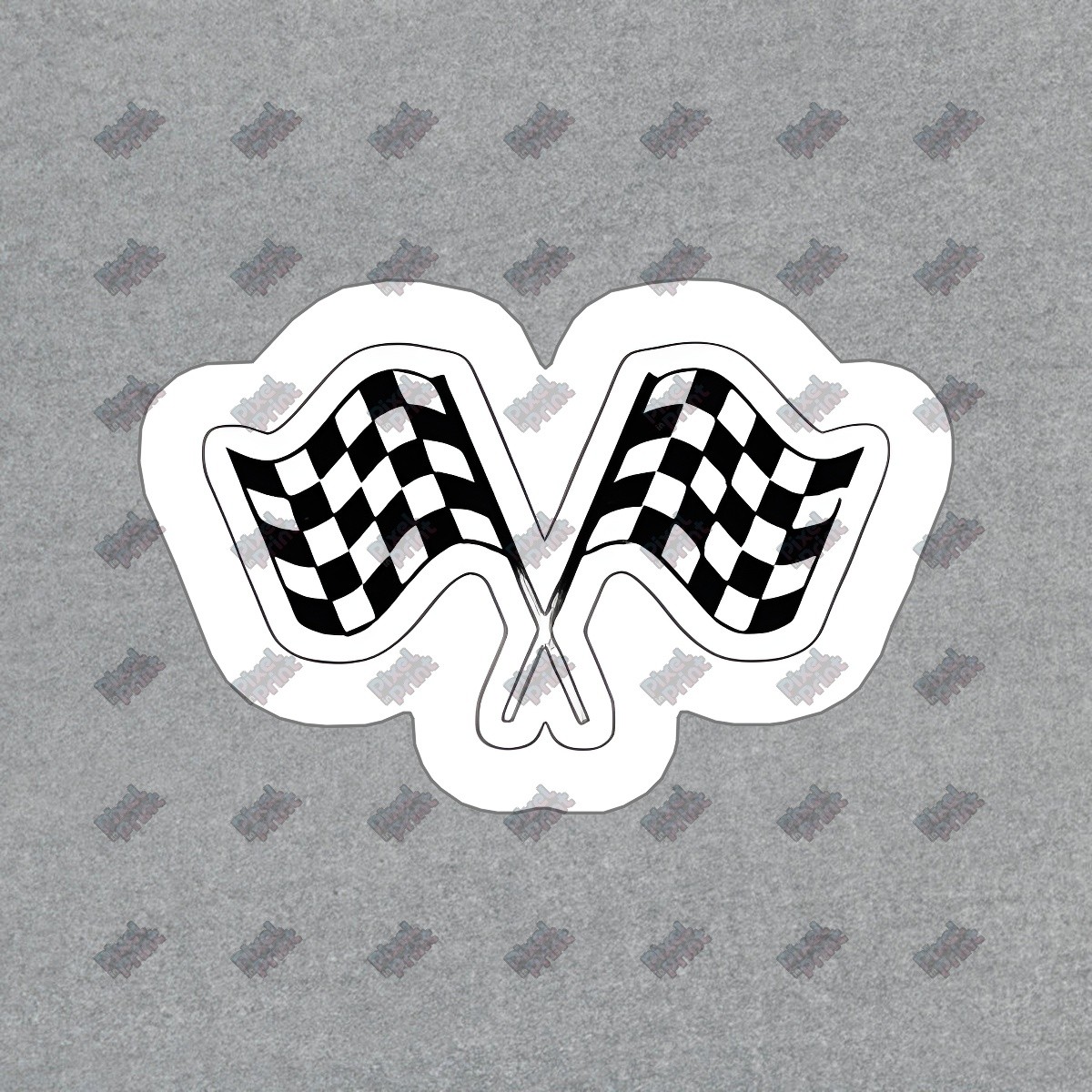 Racing Checkered Flags Vinyl Sticker Decal Perfect for Car #991780