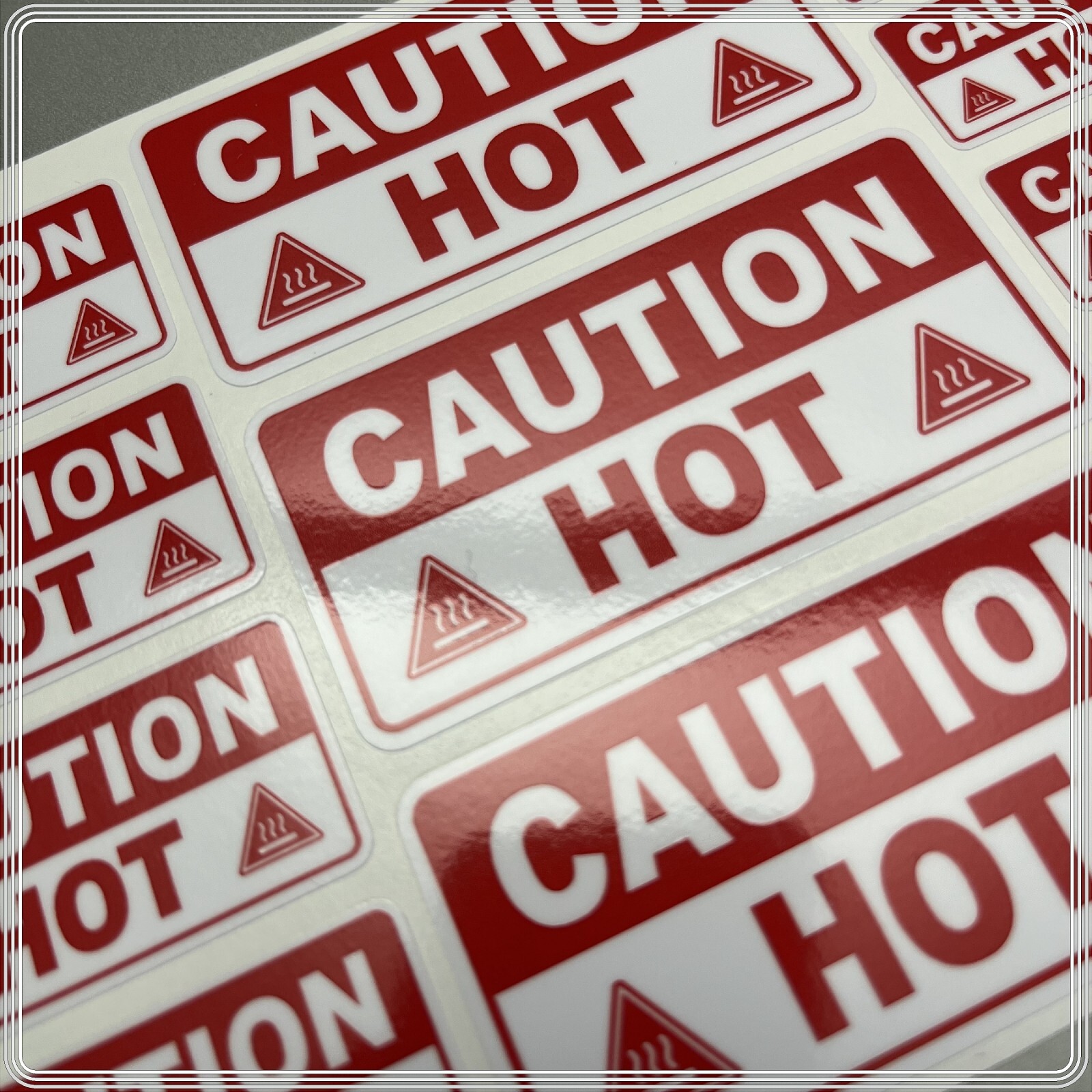 CAUTION HOT Warning Labels 12 Piece Variety Pack High Quality Laminated Decals