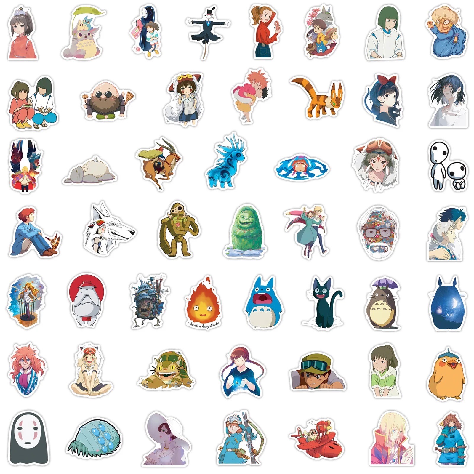 100 Pack Studio Ghibli Decals Laptop Binder Hydro Yeti Free Shipping