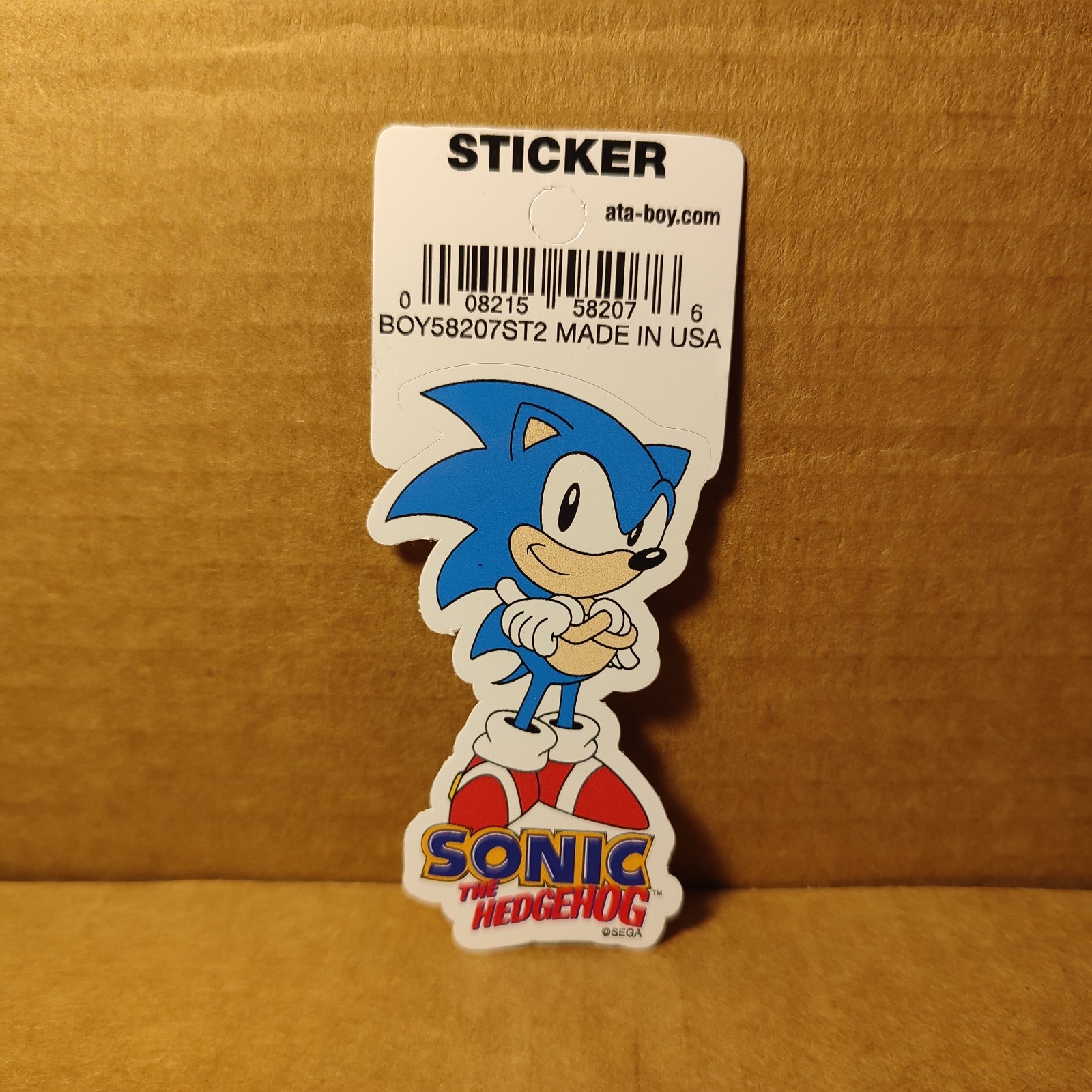Sonic The Hedgehog Die Cut Vinyl Sticker Official Sega Collectible Decal
