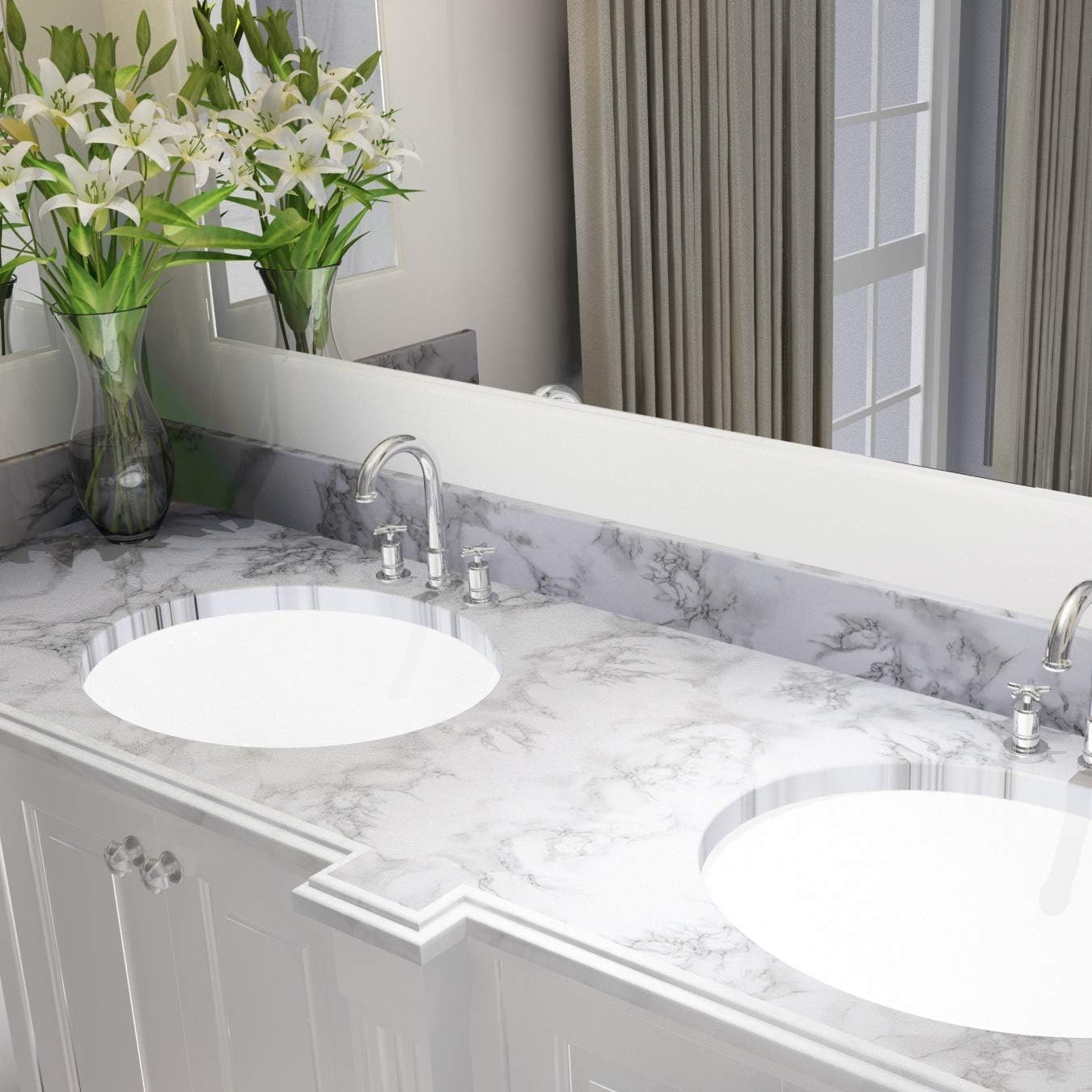 Marble Wall Panel Self-Adhesive Waterproof Art Deco Vinyl Removable